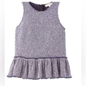 Rebecca Taylor Stretch Tweed Peplum Top NWT Size 12
